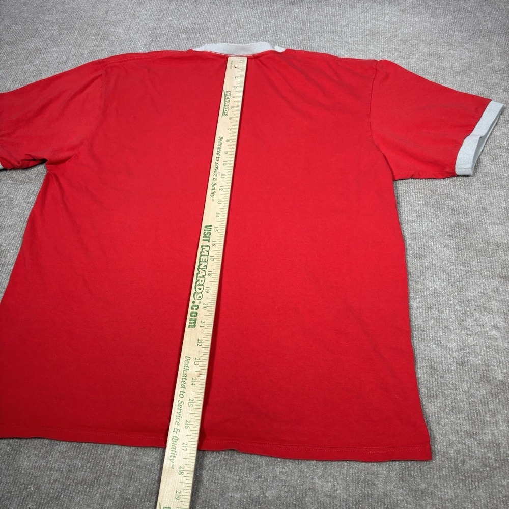 Vintage Nike Ohio State Buckeyes T Shirt Mens L Red Ringer Center Swoosh Y2K - Picture 8 of 9
